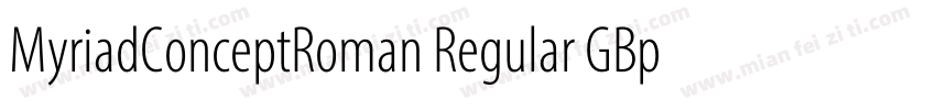 MyriadConceptRoman Regular GBpc EUC字体转换